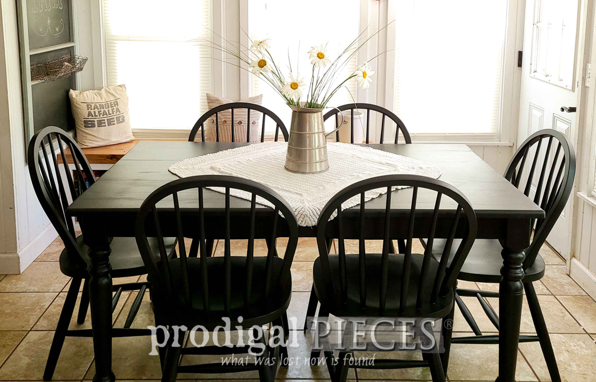 painted dining room set