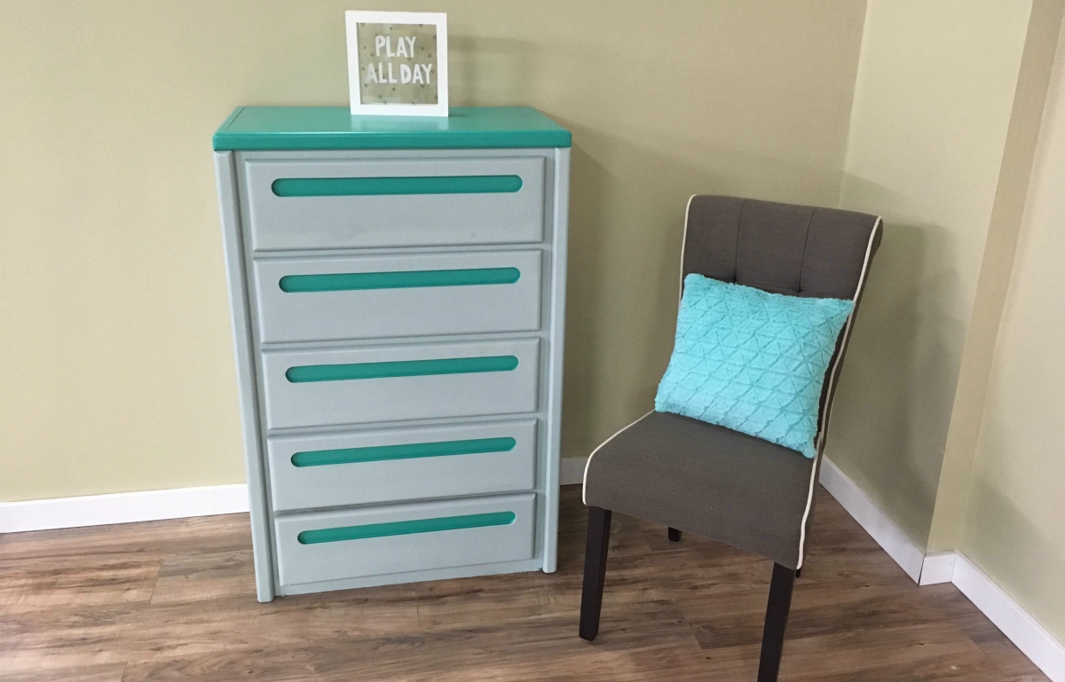 Mint Green Dresser Makeover Feature Image